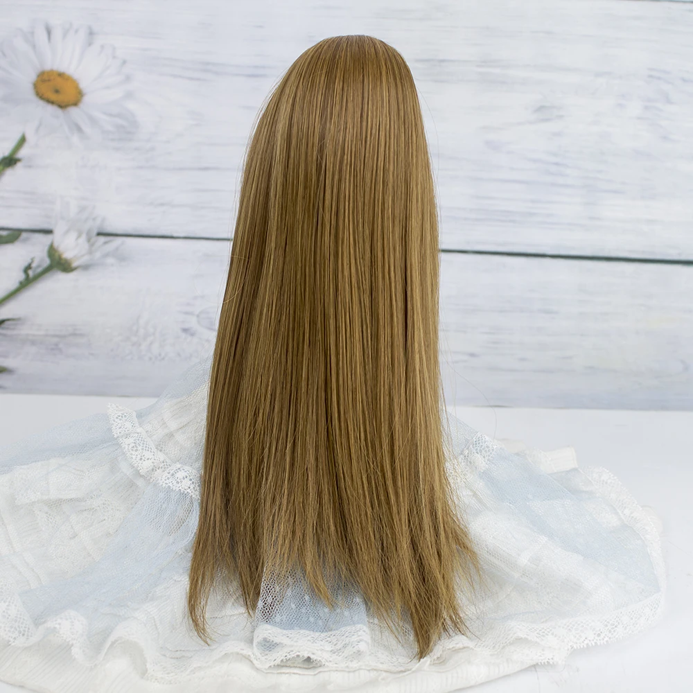 

Aidolla 1/4 Bjd hair High Temperature Long Yellow Straight Bjd Wig SD For BJD Doll Free shipping
