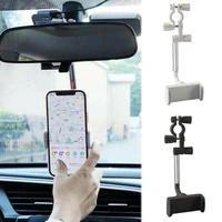 universal 360 rotary car rearview mirror mount stand mobile phone gps holder cradle