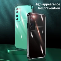 luxury carmera lens protection plating soft transparent electroplated mobile phone case for huawei nova 7 8 pro cover fundas bag
