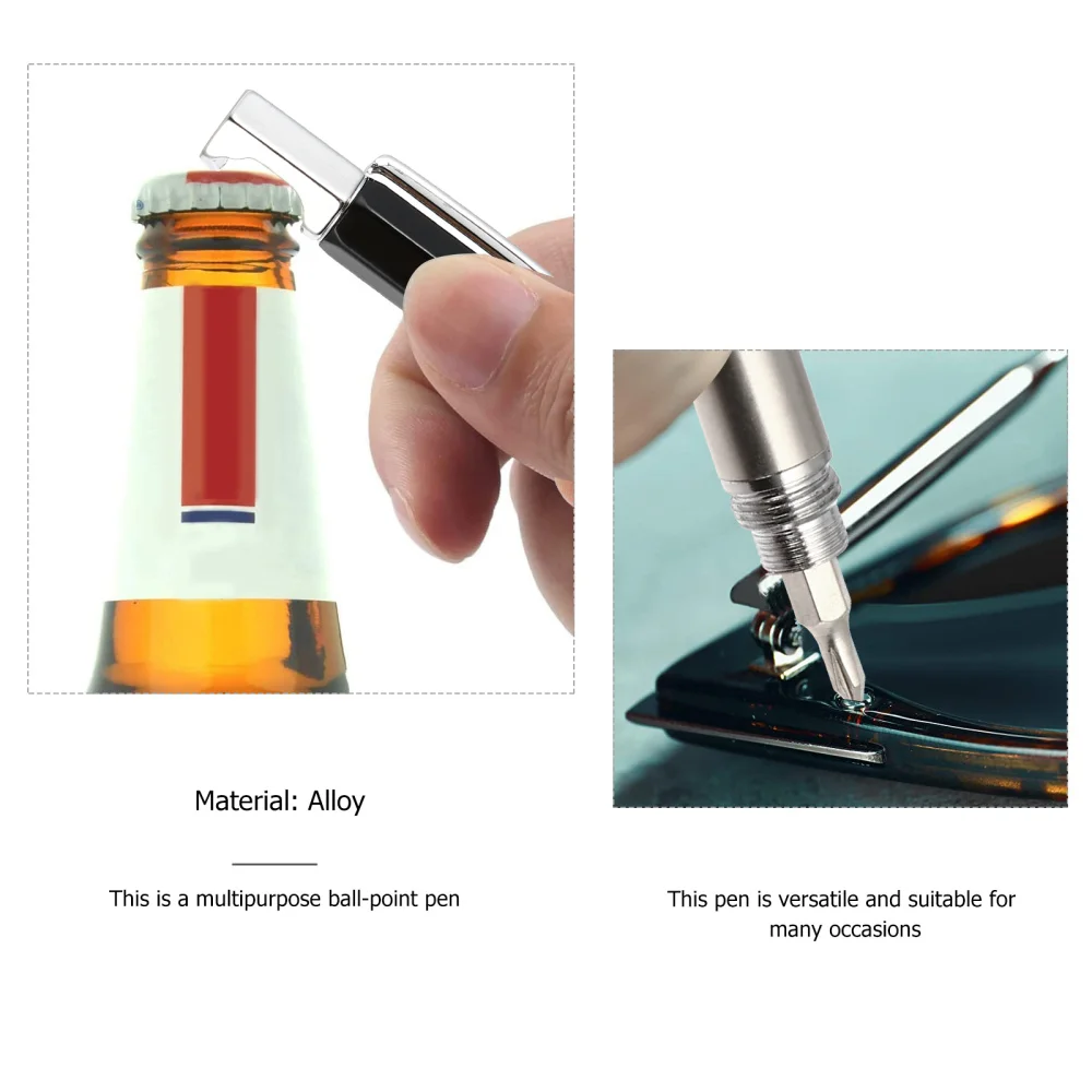 

1Pc Multipurpose Ball-point Pen Screwdriver Bottle Opener Scale Touch Screen Pen