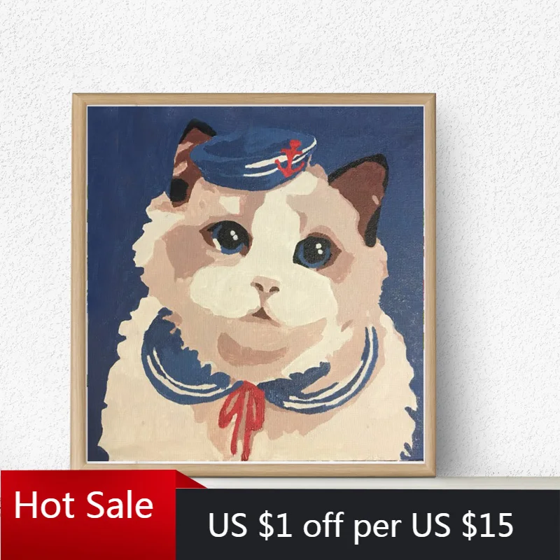 Милые животные домашняя мультяшная почтовая Картина на холсте для детской