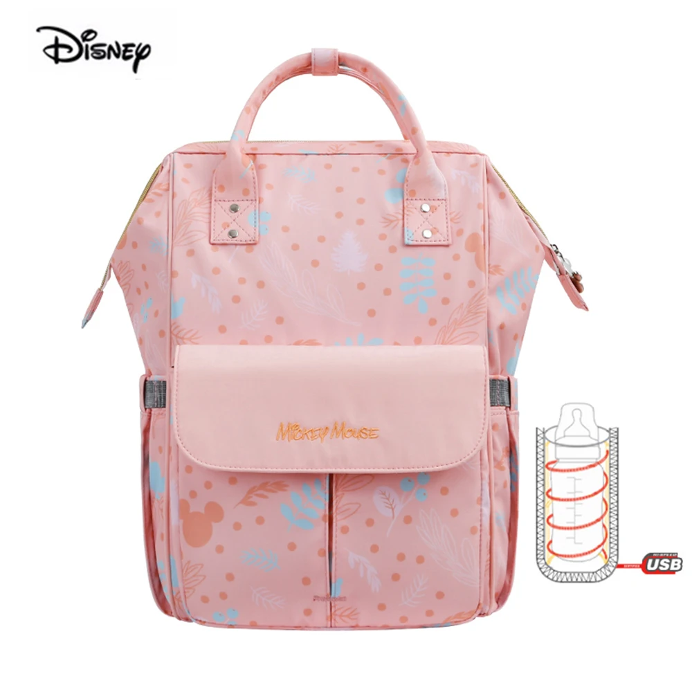 Сумка для подгузников Disney многофункциональный вместительный рюкзак мам с USB