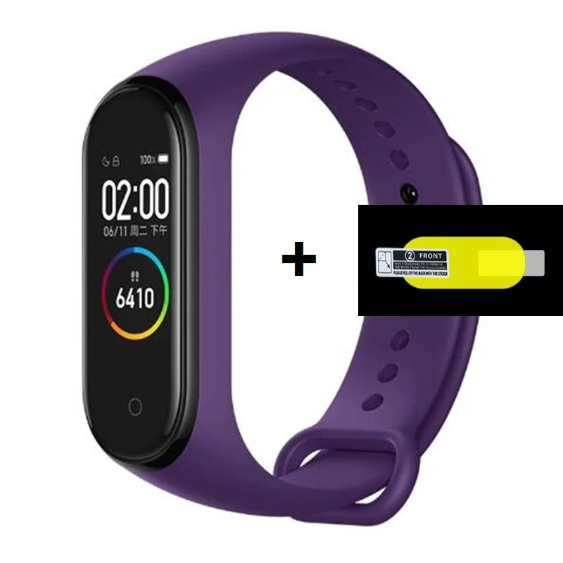 Браслет Mi Band 4 ремешок Mi Band 3 спортивный ремешок на запястье силиконовый браслет для браслета 3 группа 4 браслет Miband 3 4 ремешок - Цвет: with m3film