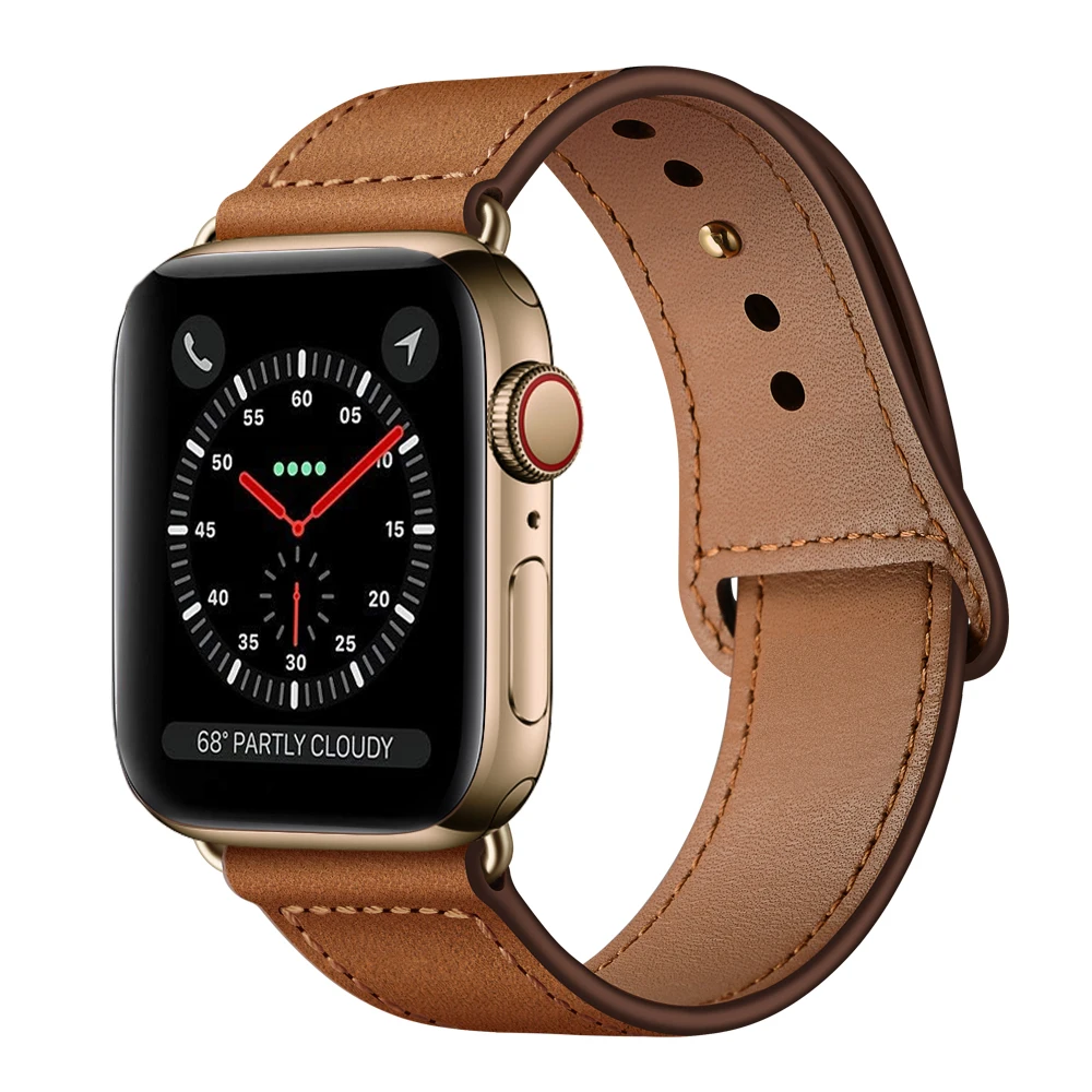 Высококачественный ремешок из натуральной кожи для Apple Watch Series 4 44 мм 40 мм ремешок для iWatch 1 2 3 42 мм 38 мм ремешок для часов