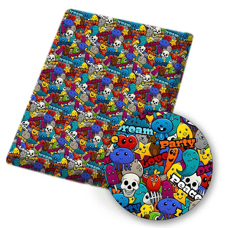 Ткань полиэстер хлопок единорог с капюшоном в виде шляпы ведьмы &quotлетучая