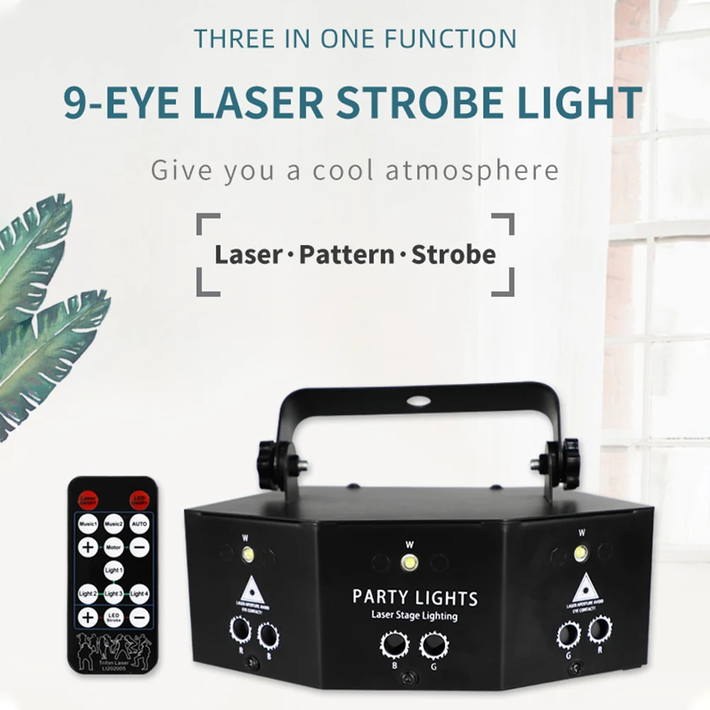 Пульт дистанционного управления Управление 9 лунок лазерный светильник