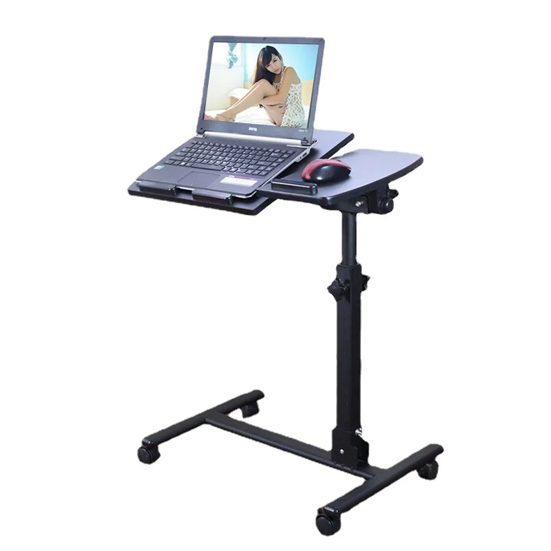 Laptop Table Can Be Rotated and Foldable Bedside Folding Table Adjustable Height Computer Notebook Stand Tray Bedside Table XH