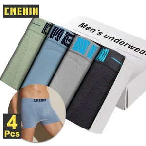 Мужские трусы-боксеры из нейлона, дышащие сексуальные мужские трусы-боксеры шорты, 4 шт., мужские хлопковые трусы, CM001