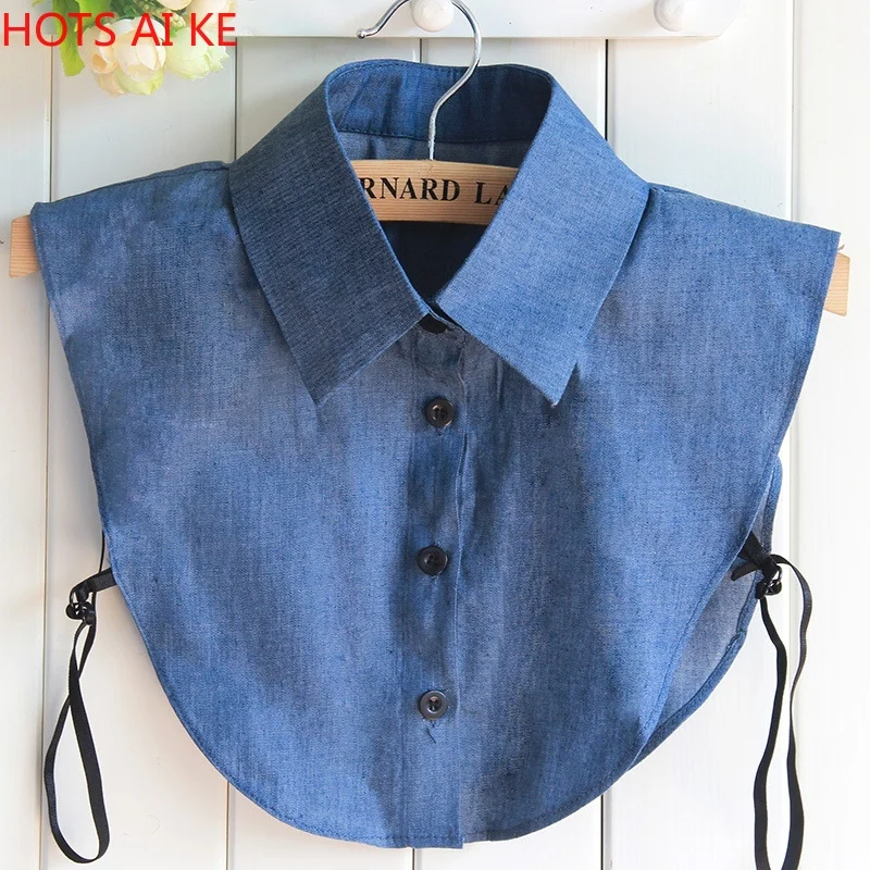 

Fake Collars Women Lady Fashion Detachable Blue Lapel Shirts False Clothes Accessories Girls Lolita Doll