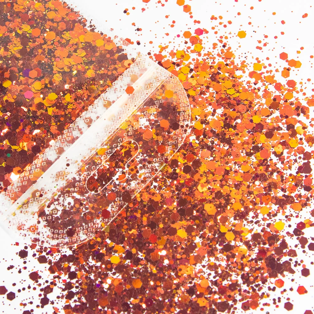 Блестящий Порошок для ногтей хлопья блестящая голографическая шестиугольная