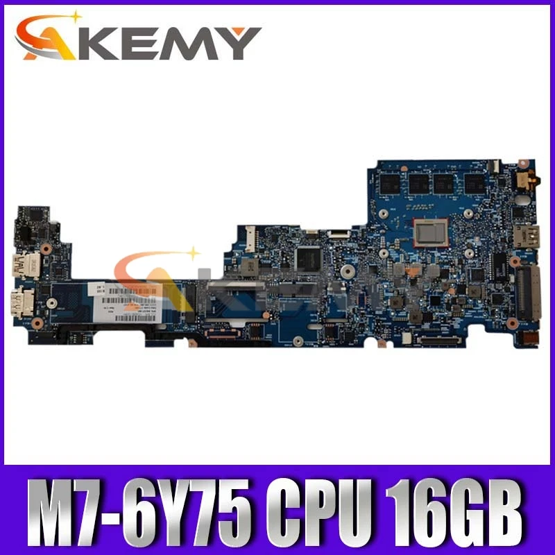 

HP для 1030 G1 Материнская плата ноутбука 842326-601 842326-001 аккумулятор большой емкости 6050A2736001-MB-A01 с M7-6Y75 Процессор 16 Гб