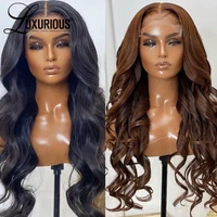 natural black colored 13x6 lace frontal human hair wig body wave 6 honey brown 360 full lace front wigs for women human hair