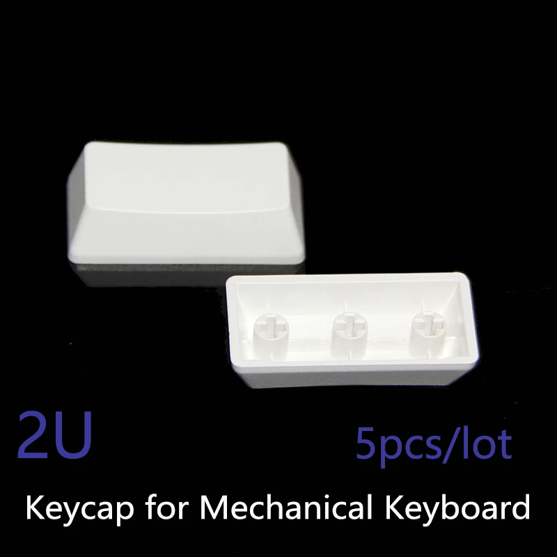 

White 2U key cap For Mechanical Keyboard 2U Customize Keycap OEM Spacebar Blank keycaps ABS keycap 5pcs/lot