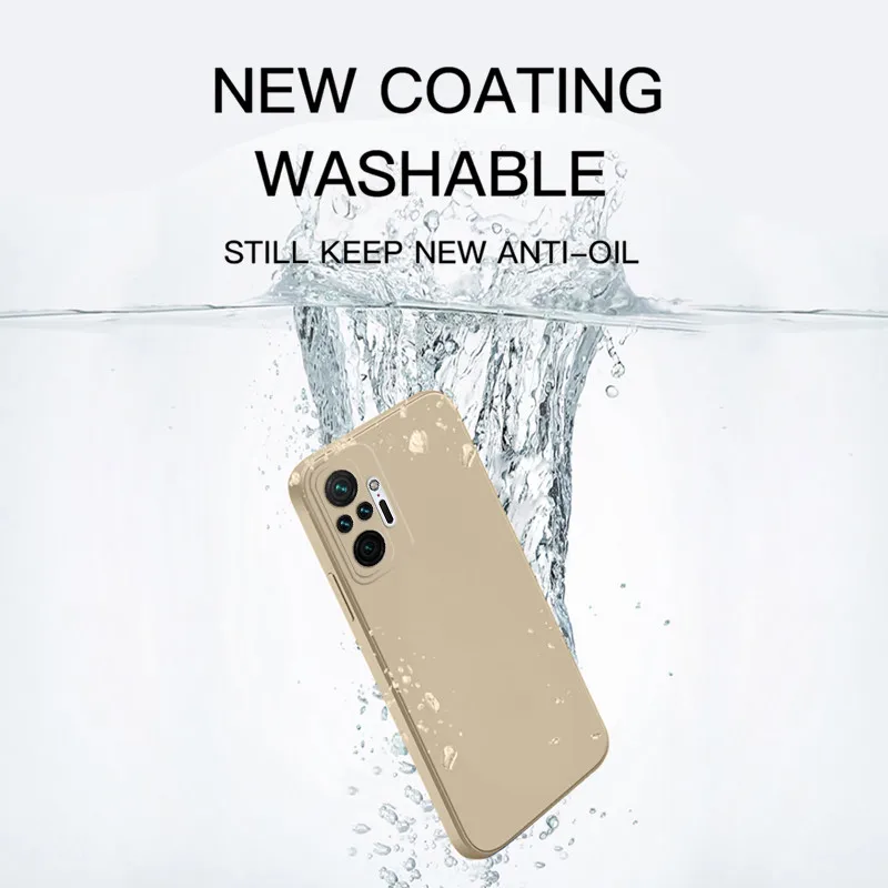 Square Silicone Phone Case For Xiaomi Redmi Note 10 Pro 9 Pro 10s 9s 8 Pro K40 30 20 Mi 10T Pro Poco X3 NFC Mi 11 Lite Back Case