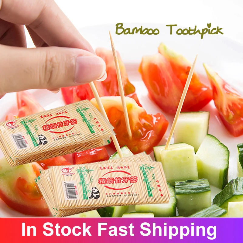 

250PCS/ Bag Natural Bamboo Disposable Wood Natural Bamboo Toothpick For Home Restaurant Hotel Products Toothpicks Tools
