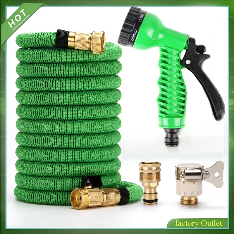 

Garden Water Hose Expandable Double Metal Connector High Pressure Pvc Reel Magic Water Pipes for Garden Farm Irrigation Car Wash