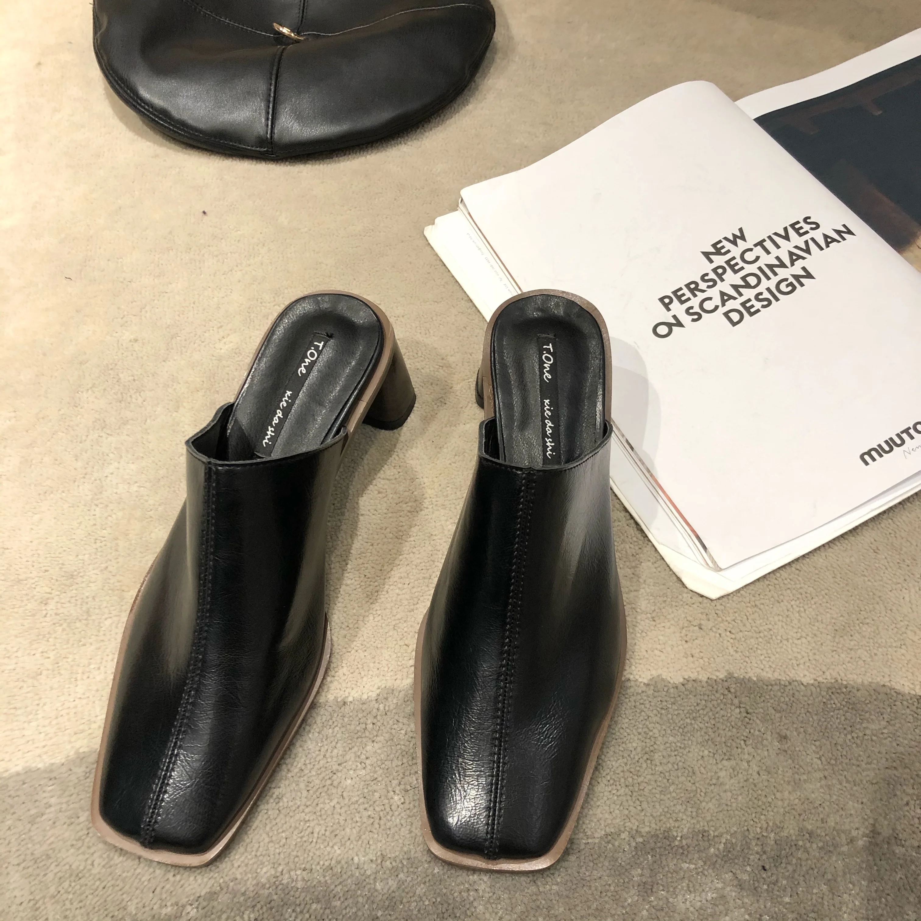 Женские шлепанцы сезон лето calzado mujer mules zapatos de женские уличные однотонные