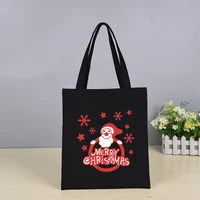 christmas canvas bag tote big shopper grocery anime purses and handbags designer shoping bags fabric kawaii printed luxury cloth