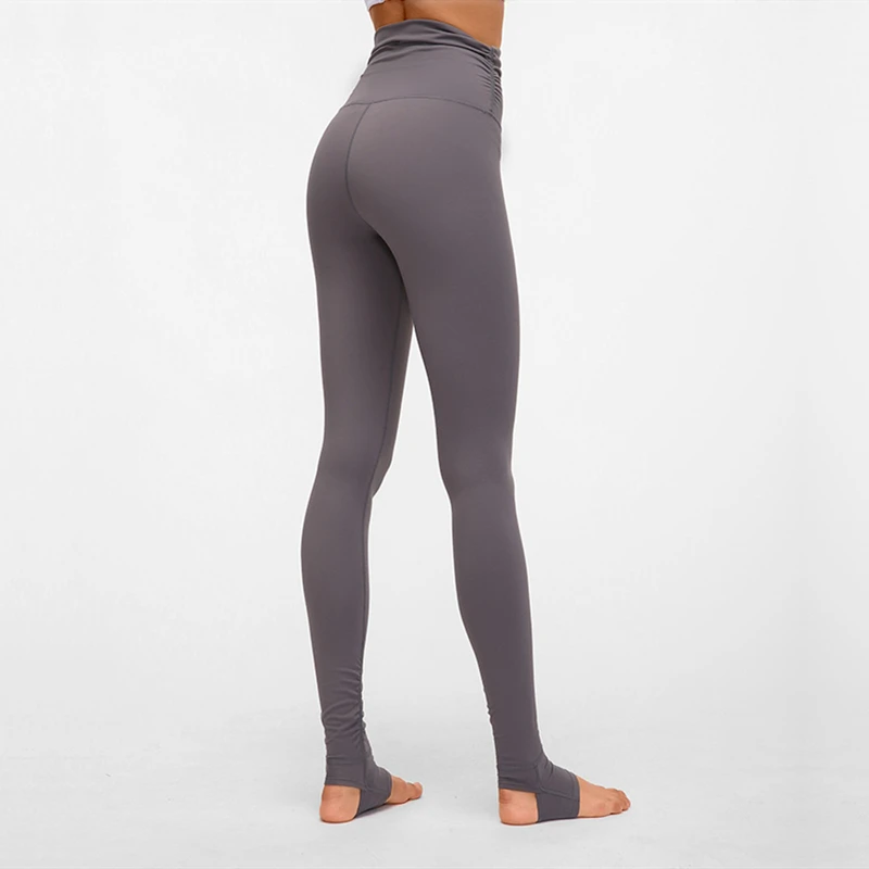 

High Waist Tummy Control Yoga Pants High Stretchy Tight Fitting Gym Leggings Elastic Butt lifting Training Workout with Stirrups