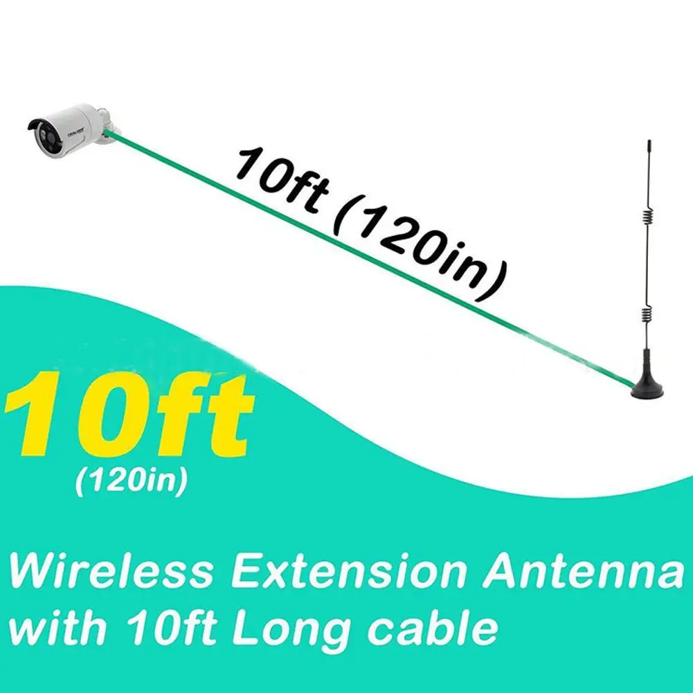 

7dbi WIFI Antenna 2.4G/5.8G Dual Band pole antenna Magnetic SMA SMA Camera base For Router Male/RP Signal Male Booster with W2B0