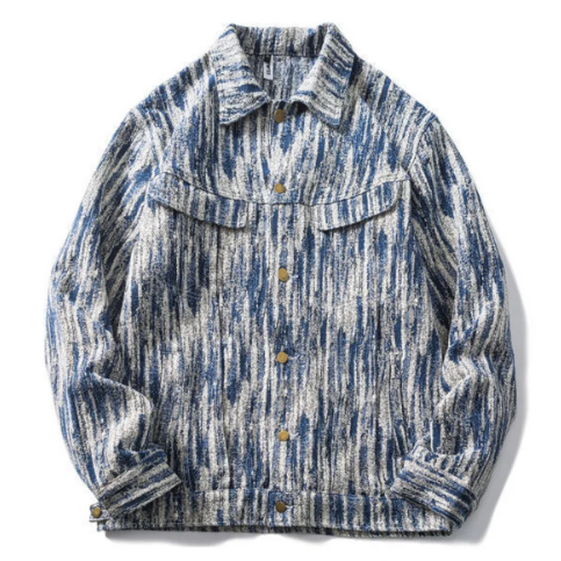 Парная джинсовая куртка ретро уличный стиль оверсайз с карманами Harajuku