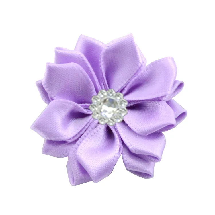 22-10pcs Nishine 1," 10 шт./лот 16 Petaled атлас с розочками лента цветы с жемчужной кнопкой используется для повязка на голову" сделай сам "заколки аксессуары для волос - Цвет: 22-10pcs