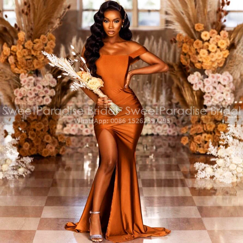 Длинное платье с юбкой-годе высоким разрезом 4 стиля черное для официальной