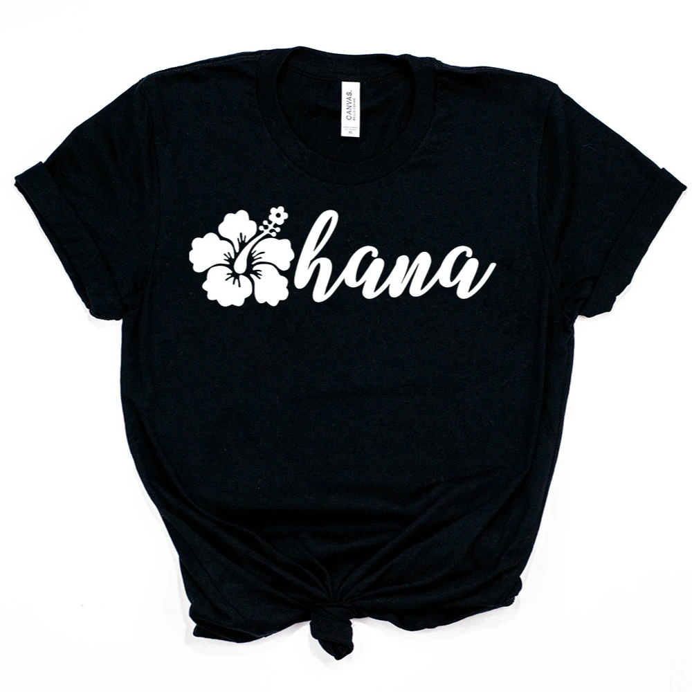2019 футболка Ohana вдохновленная Лило и стежком с цветочным принтом рубашка