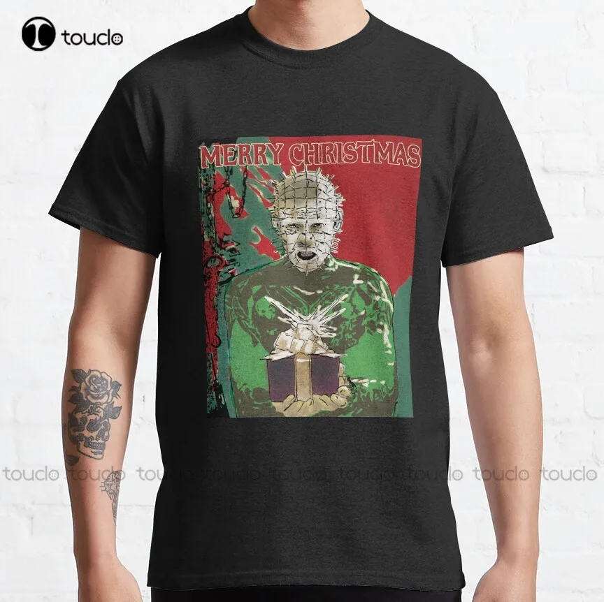 

Pinhead christmas hellbound supernatural Classic T-Shirt crewneck shirts Custom aldult Teen unisex digital printing xs-5xl