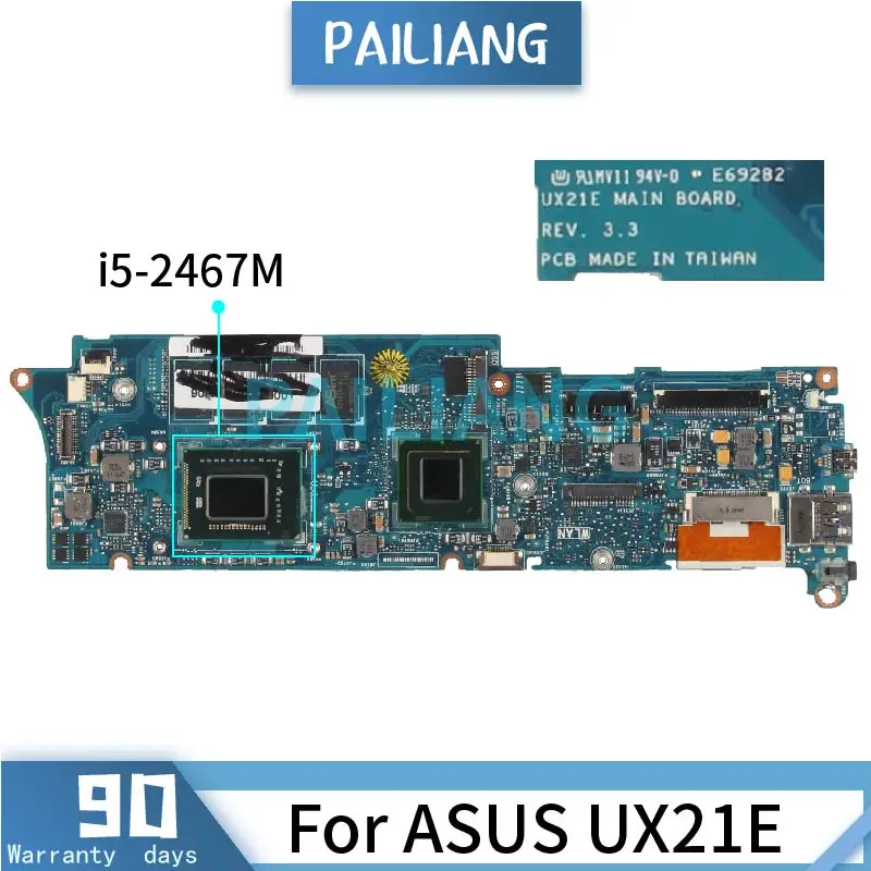 Parpailiang-placa-mãe para Laptop Asus Ux21e Drive Placa Principal Rev.testada Placa-mãe para notebook