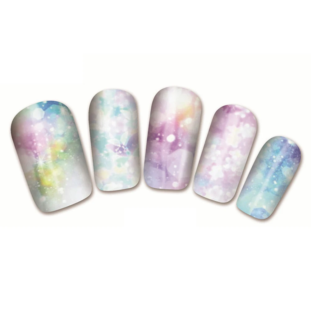 Переводное искусство радужный узор Гель-лак для ногтей стикер декоративный