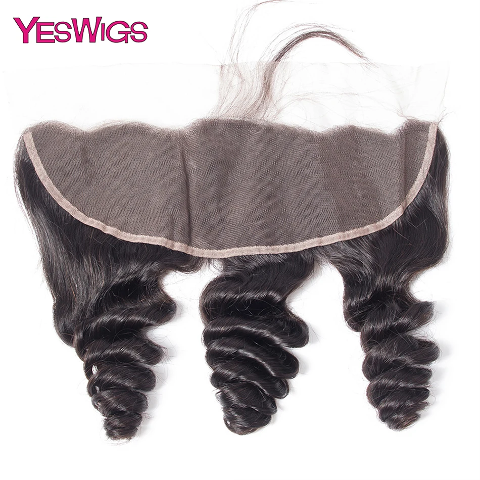

Transparent Lace Frontal Closure Only Peruvian Loose Wave Human Hair Frontal 13x4 Lace Closure Remy Hair Closure