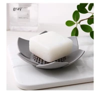 silicone drain soap box free punching wall hanging bathroom silicone drain soap box lotus flower style new