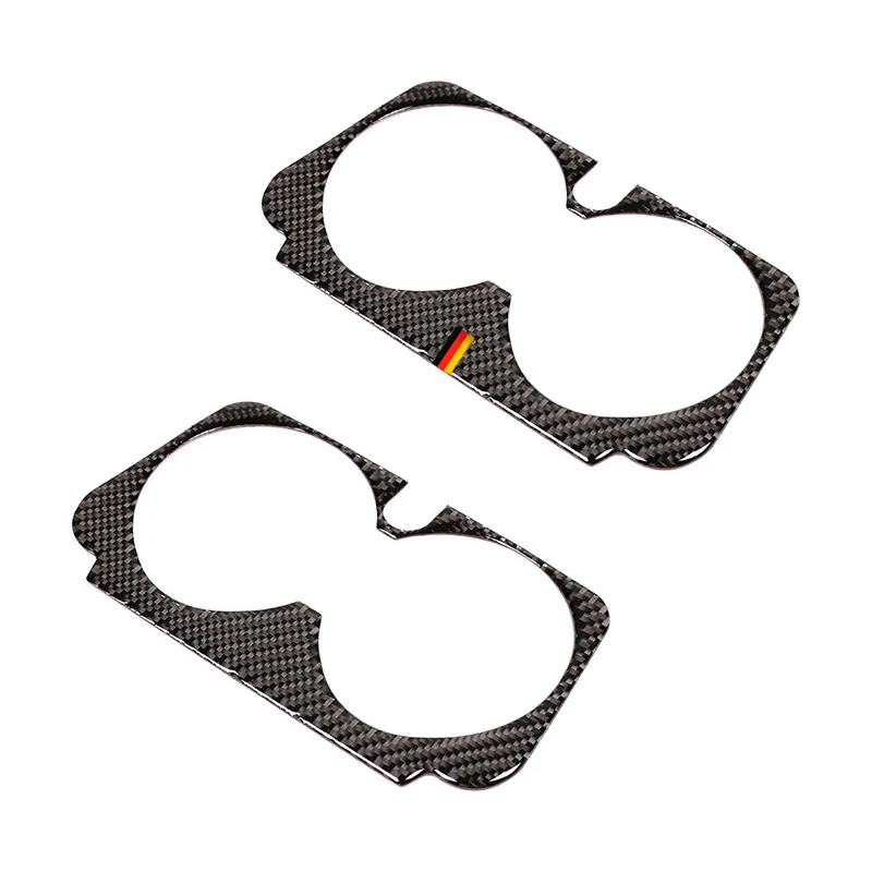 Автомобильная рамка держателя стакана воды из углеродного волокна декоративная