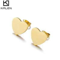 kalen simple design silver color hollow heart drop earrings for women new brand fashion ear cuff piercing dangle earring gift