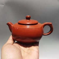 6chinese yixing zisha pottery hand carved square pot red mud kettle teapot teapot pot tea maker office ornaments