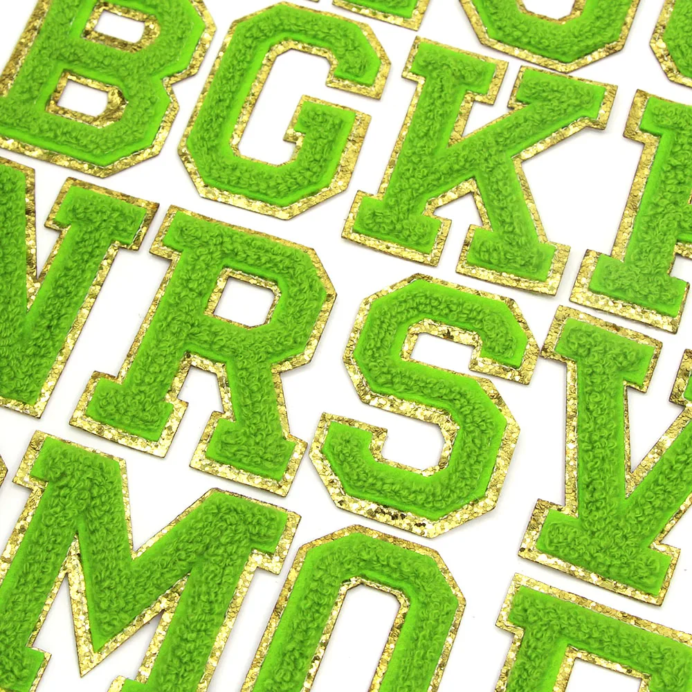 1 шт. зеленые нашивки с буквами аппликация помощью утюга для одежды вышивка