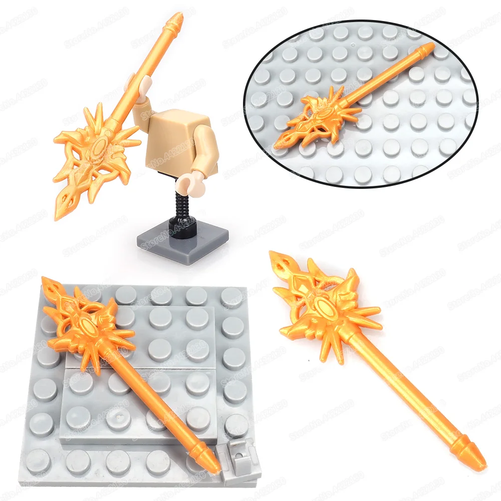 Фигурки-конструкторы Magic Poseidon детские строительные блоки оружие Trient Soul Master