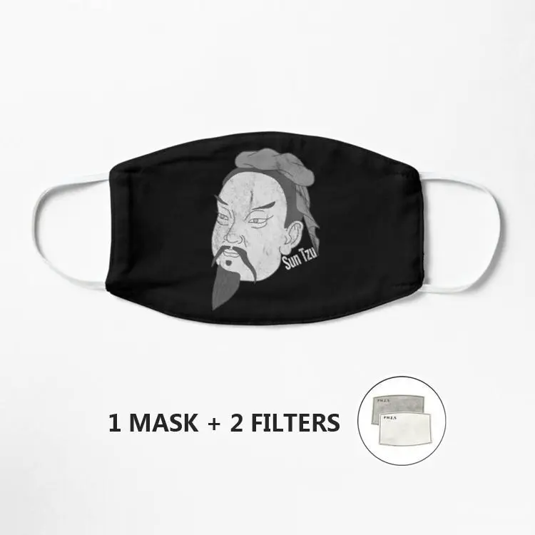 

Distressed Tzu - B&W Graphic Text - Han Dynasty Mask Face Mouth Mask Cotton Cartoon Pattern Anti-Dust Anti-Bacterial