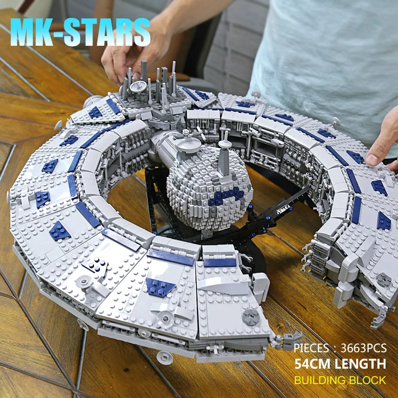 Мпц &quotЗвездные войны игрушки совместимая с MOC 13056 Lucrehulk звезда Управление модель