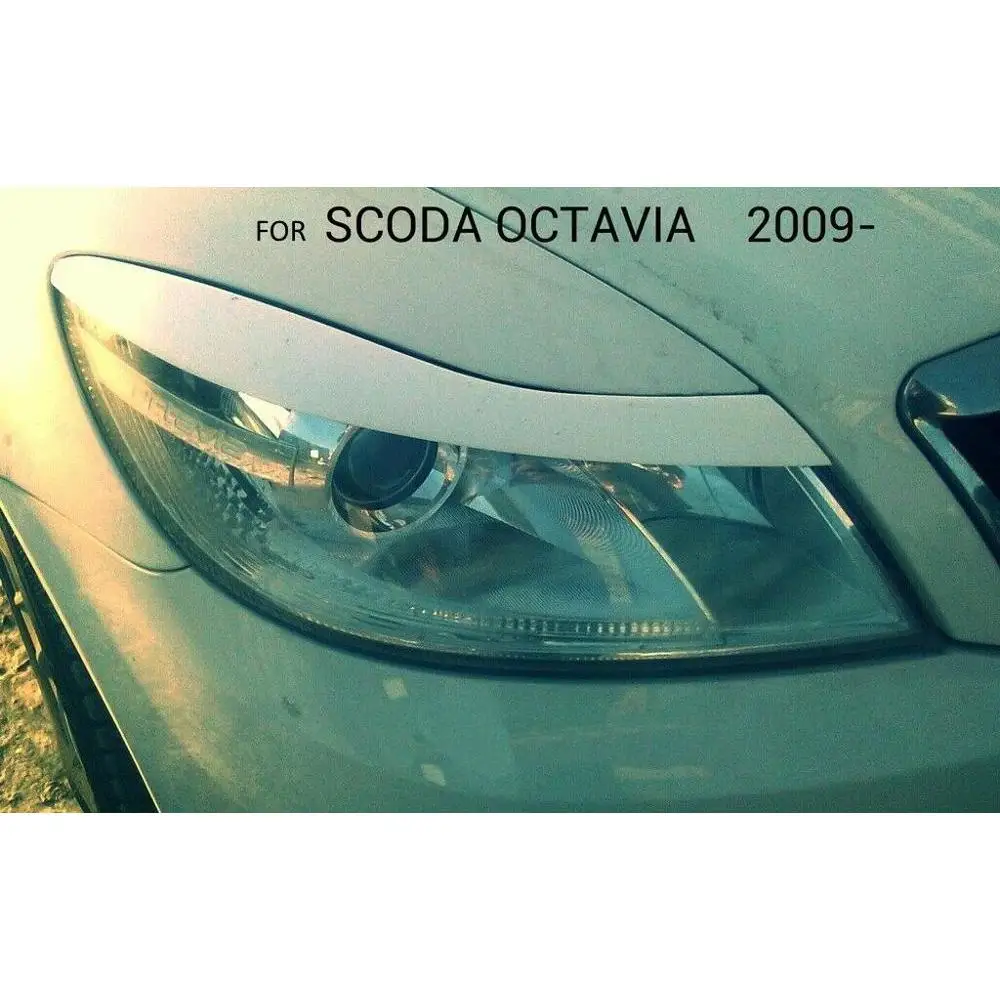 Для Skoda Octavia 2009 2013 головная лампа s ресницы для бровей светодиодный пластиковый