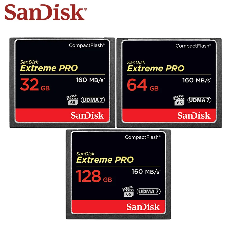Sandisk Экстрим Pro CF карта 32 Гб 128 Compactflash памяти до 160 МБ/с./с компактный адаптер для