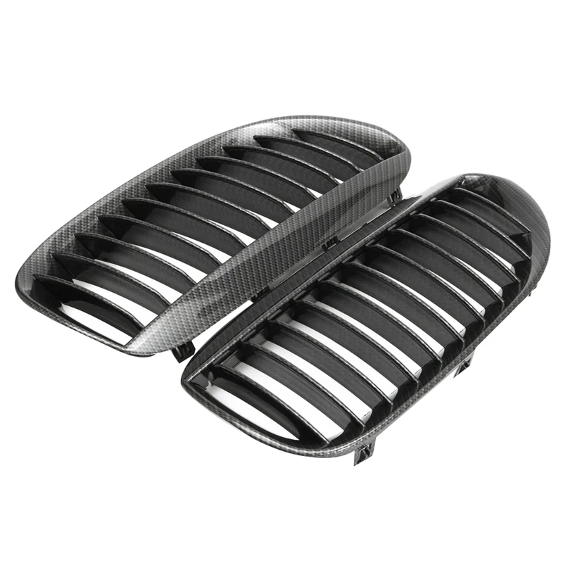 1 пара Карбон переднего бампера почек решетка гриль для BMW 2 двери E63 E64 6 серии 2003 2004