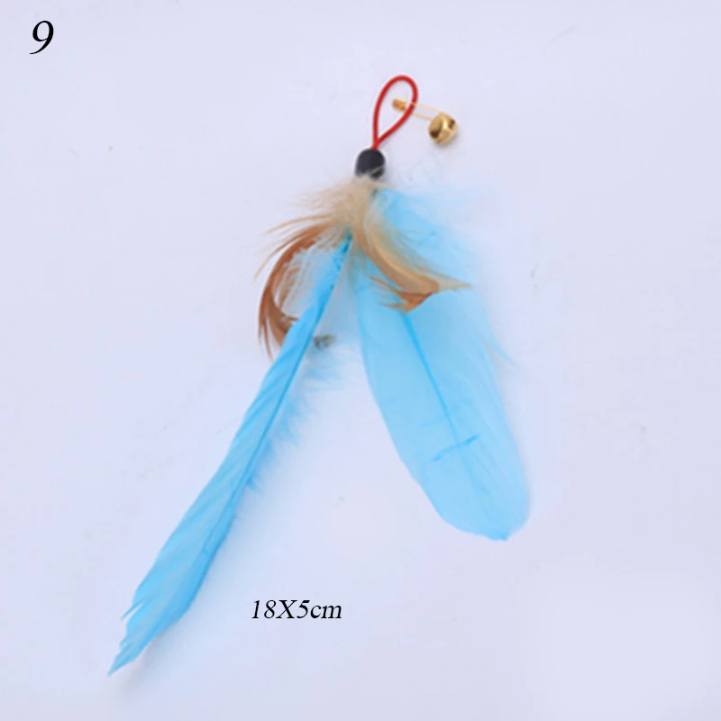 

New Replacement Cat Feather Toy Set Cat Feather Teaser Wand Toy for Kitten Cat Having Fun Exercise Playing Without the Stick