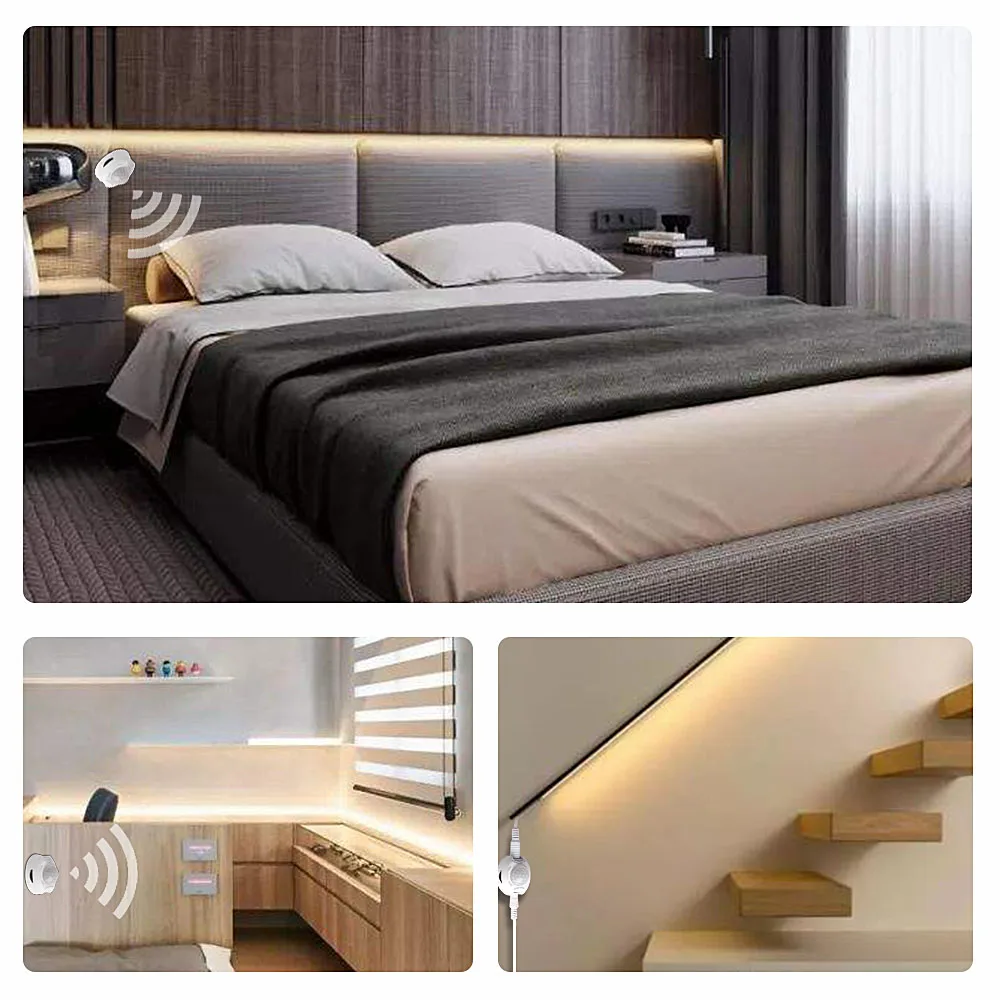 

Waterproof LED Strip Motion Sensor Light Tira LED 220V to 12V Auto ON/OFF Flexible Neon Tape 1M 5M Ledstrip Power Supply