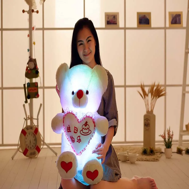 Милая плюшевая игрушка со светодиодной светильник кой 1 шт.|Плюшевые игрушки с