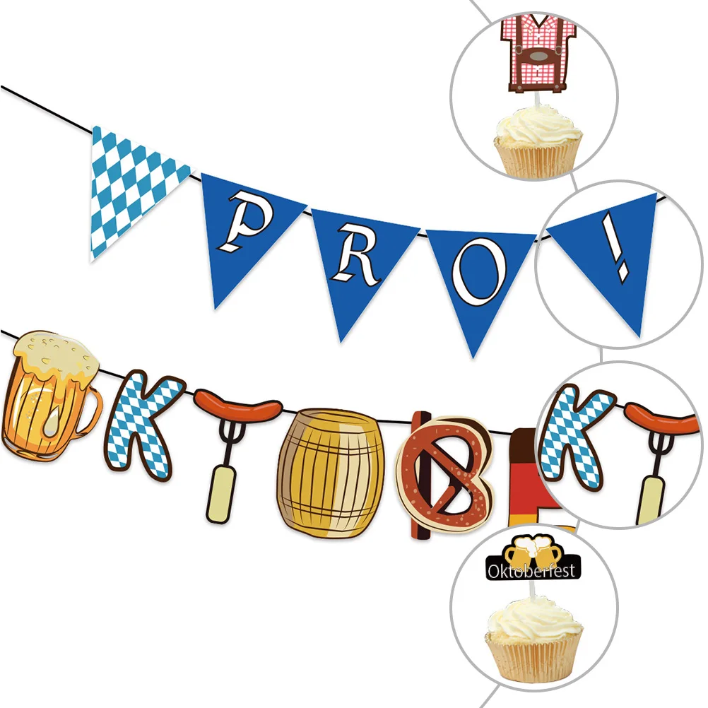 27 шт. баннер на Октоберфест|Украшения своими руками для вечеринки| |