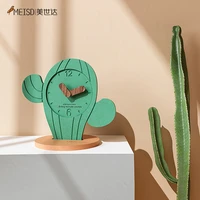meisd wooden table clock creative green cactus designer desk watches bedroom decorative small accessory free shipping