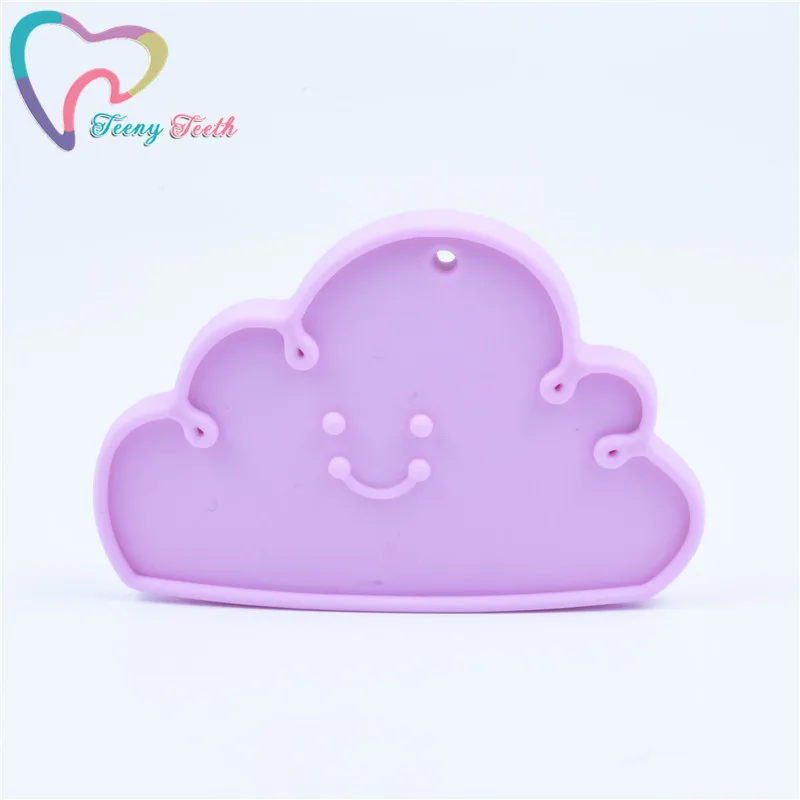 Mordedor de nube de silicona para beb&eacute;, chupete de dentici&oacute;n, colgante de nube de mascar, fabricaci&oacute;n de joyer&iacute;a de enfermer&iacute;a, juguete sensorial, DIY, 2 uds.-4