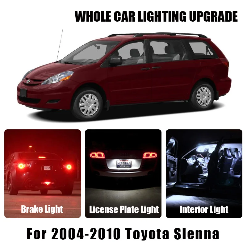 Тормозной стояночный задний светильник сигнальная лампа для Toyota Sienna 2004 2010 белый